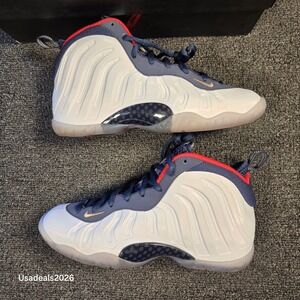 Nike Little Posite One GS Olympic Obsidian White University Red size 6Y